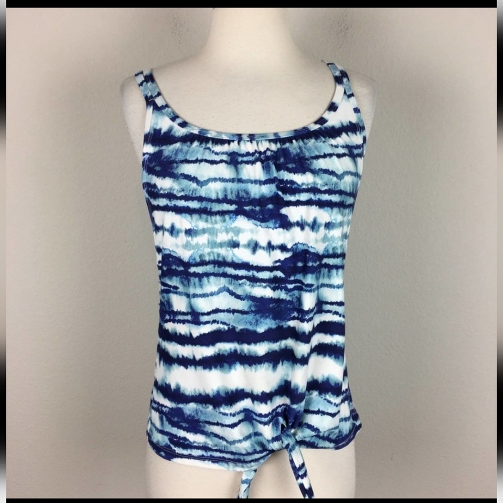 Calia front tie tankini top